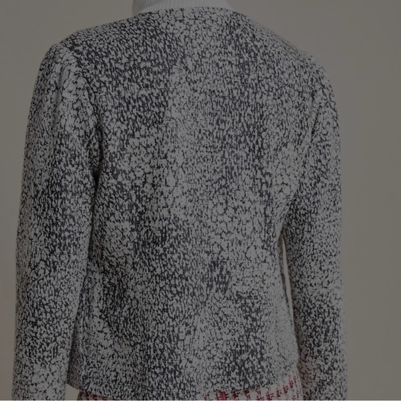 Anthropologie Dolan Left Coast Eva Textured Knit Jacket Black & White XS NWT - Picture 4 of 7